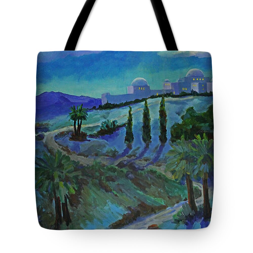 Christian Art Tote Bag featuring the painting No room in the Inn by Maria Hunt