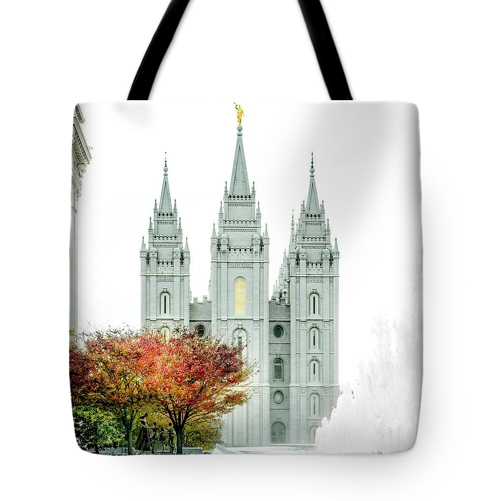 Mormon Temples Tote Bag featuring the photograph Journey to Eternity by La Rae Roberts