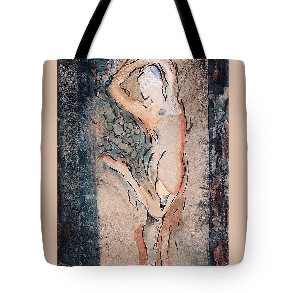Figure Tote Bag featuring the painting Joy Fleeting Moments by Ilona Petzer
