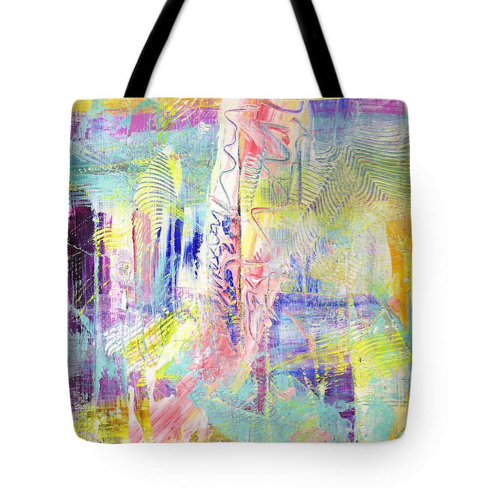 Abstract Tote Bag featuring the painting Joy in the Morning by Wayne Potrafka