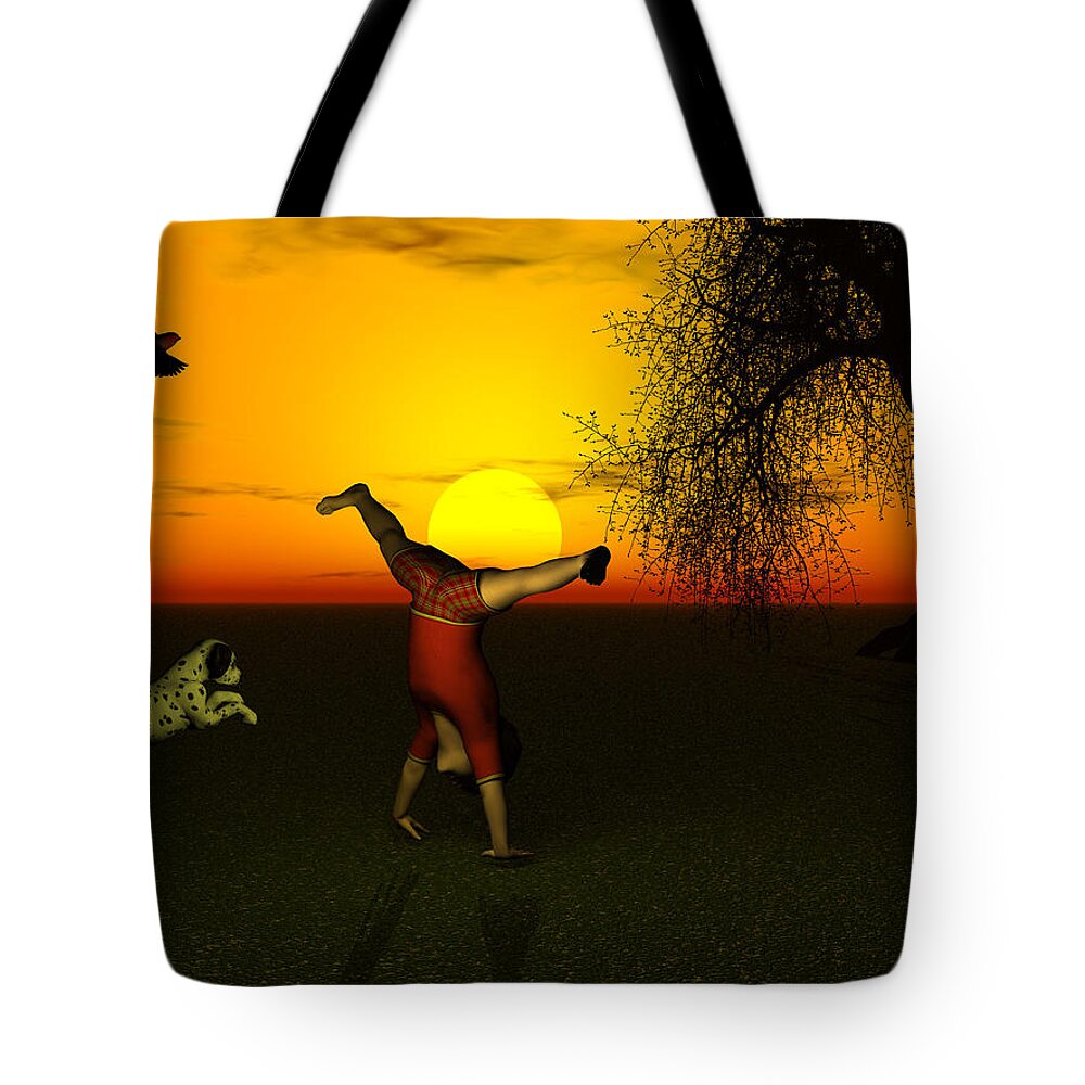 Children Tote Bag featuring the digital art Joy by Michele Wilson