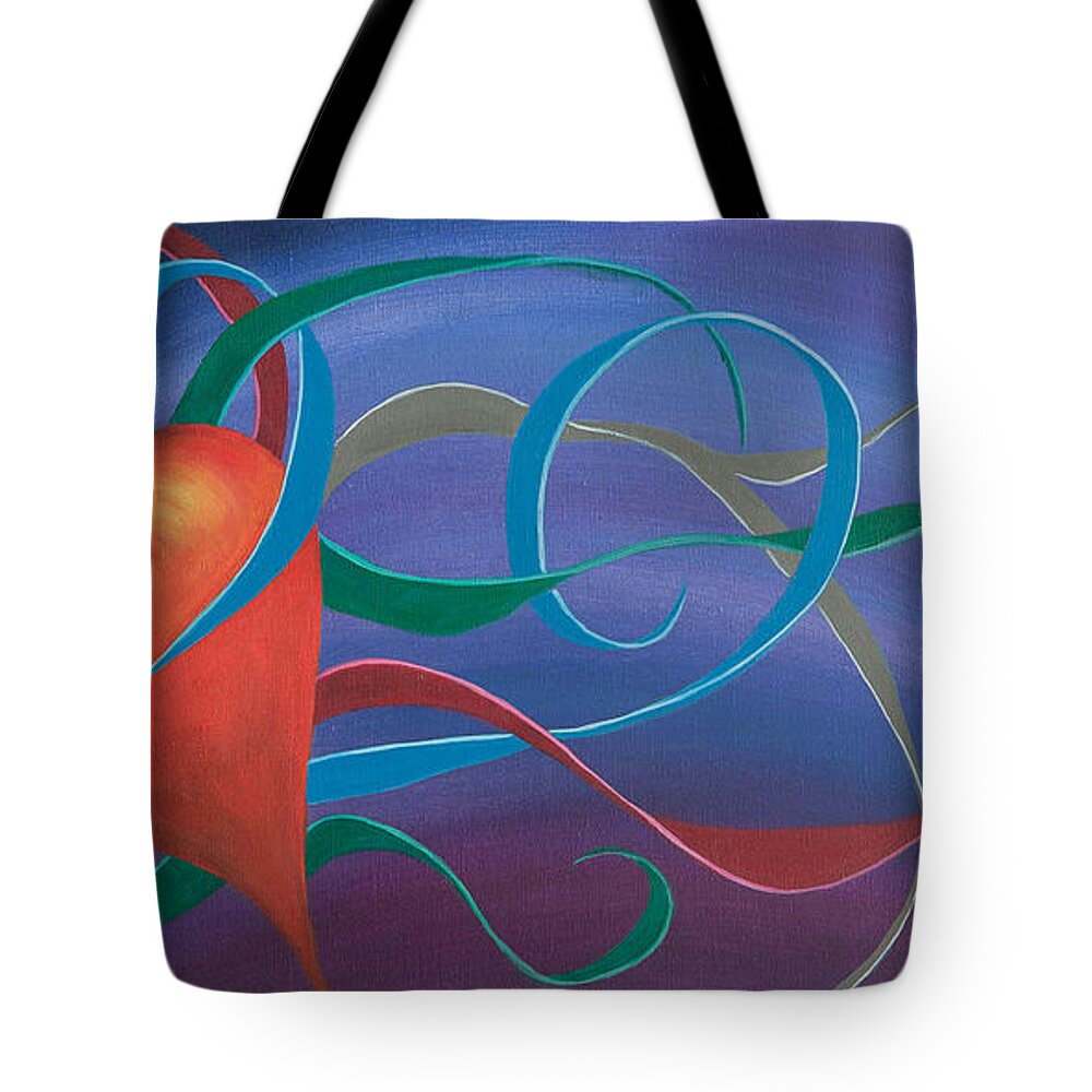 Original Art Tote Bag featuring the painting Joy by Reina Cottier
