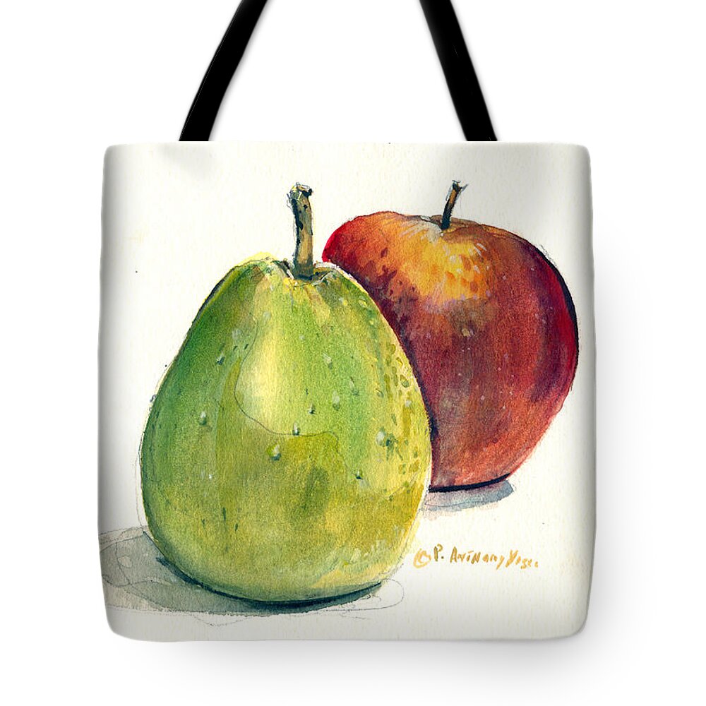 Pears Tote Bag featuring the painting Juicy Fruit by P Anthony Visco