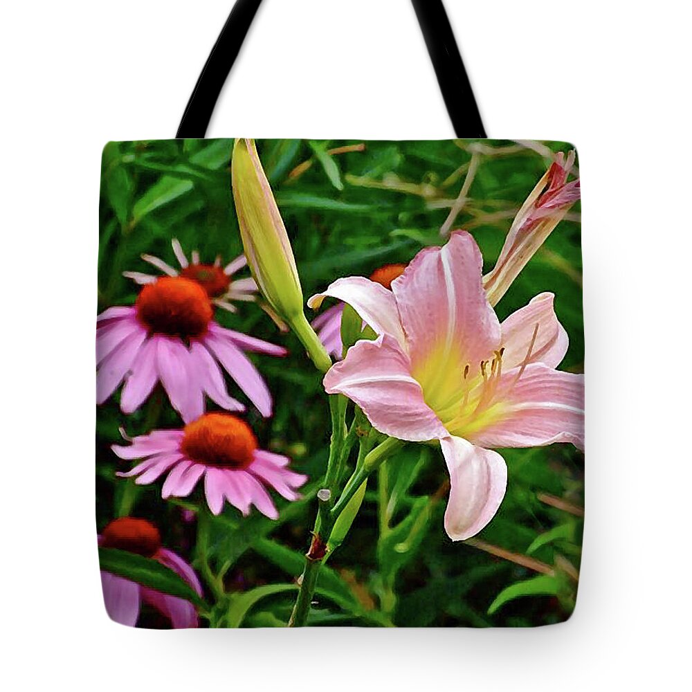 Lily Tote Bag featuring the photograph July Lily #10 by Janis Senungetuk