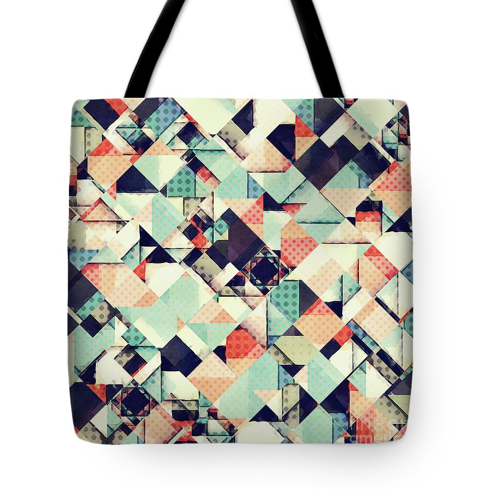 Pattern Tote Bag featuring the digital art Jumble of Colors And Texture by Phil Perkins