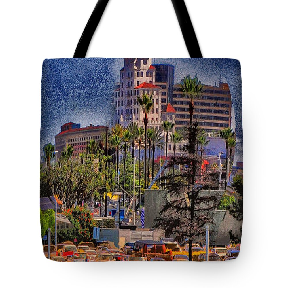 Long Beach Tote Bag featuring the digital art Jumping the Breakers by Bob Winberry