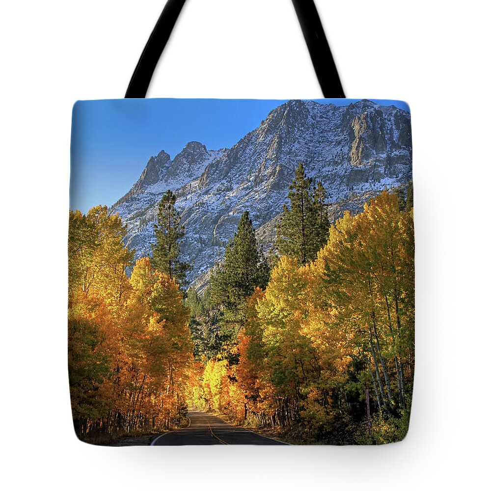 June Lake Tote Bag featuring the photograph June Lake Loop by Donna Kennedy