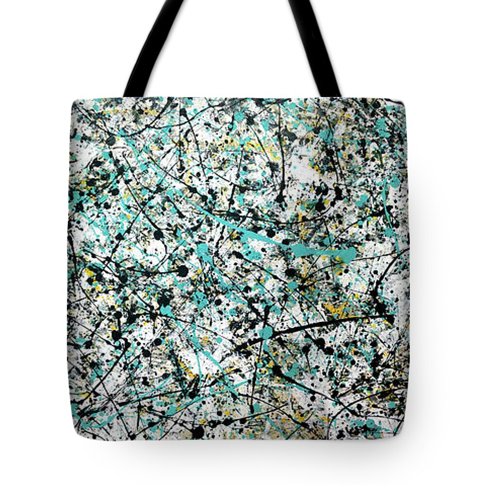 Abstract Tote Bag featuring the painting Jupiter Jam by Diane Thornton