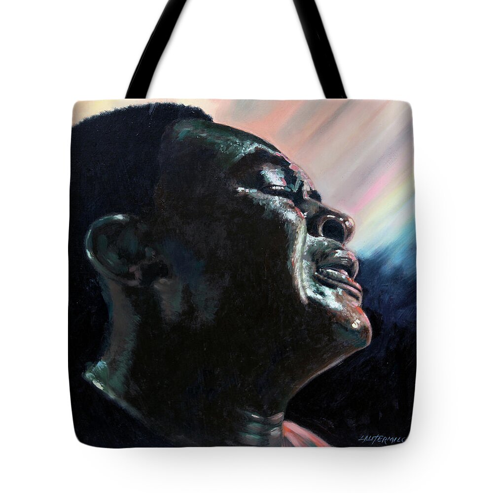 Prayer Tote Bag featuring the painting Just A Closer Walk With Thee by John Lautermilch