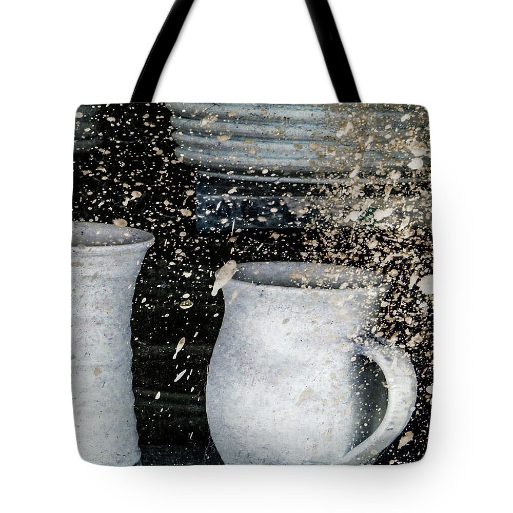 Art Tote Bag featuring the photograph Just a Little Too Fast on the Pottery Wheel by Steve Taylor