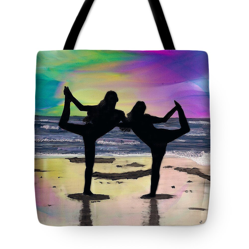 Dancers Tote Bag featuring the painting Just Another Day by Eli Tynan