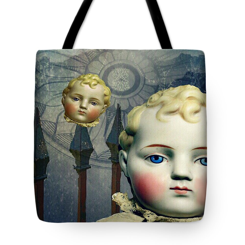 Porcelain Doll Tote Bag featuring the digital art Just like a Doll by Delight Worthyn