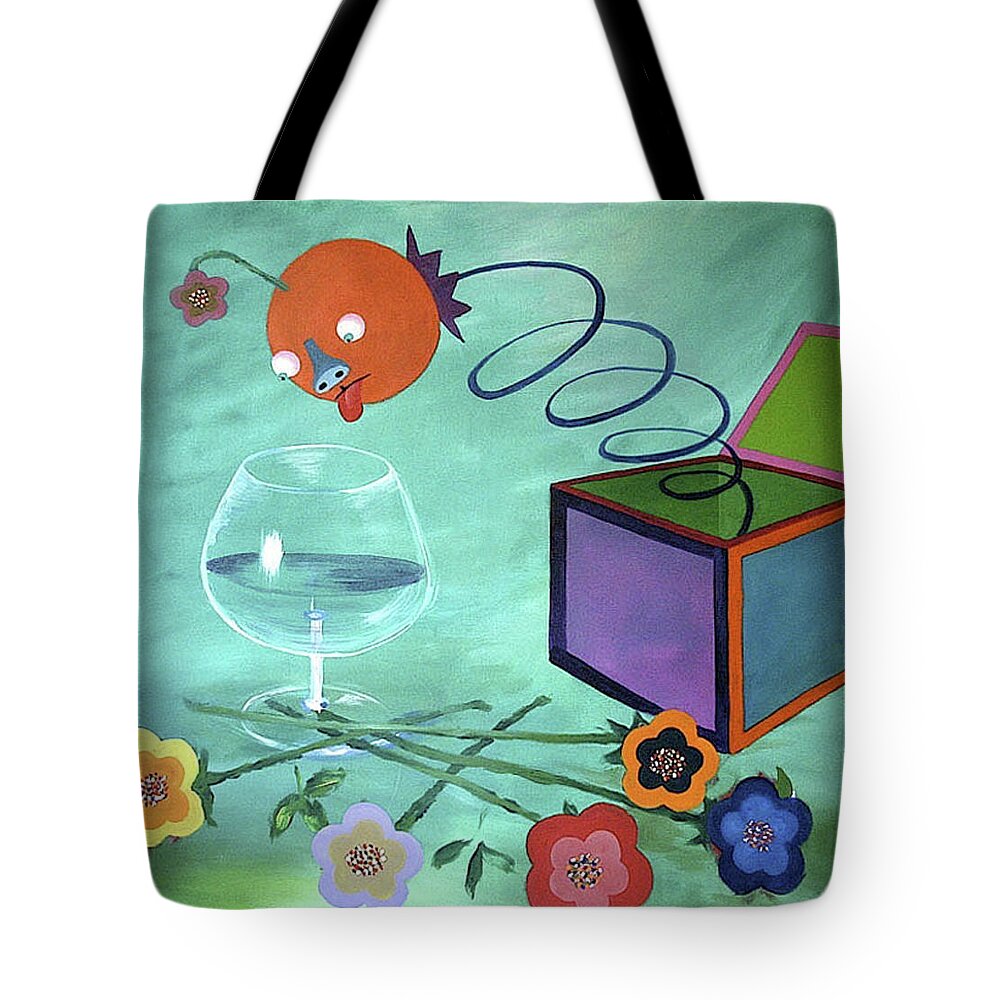Fun Tote Bag featuring the painting Just One More by Carol Neal-Chicago