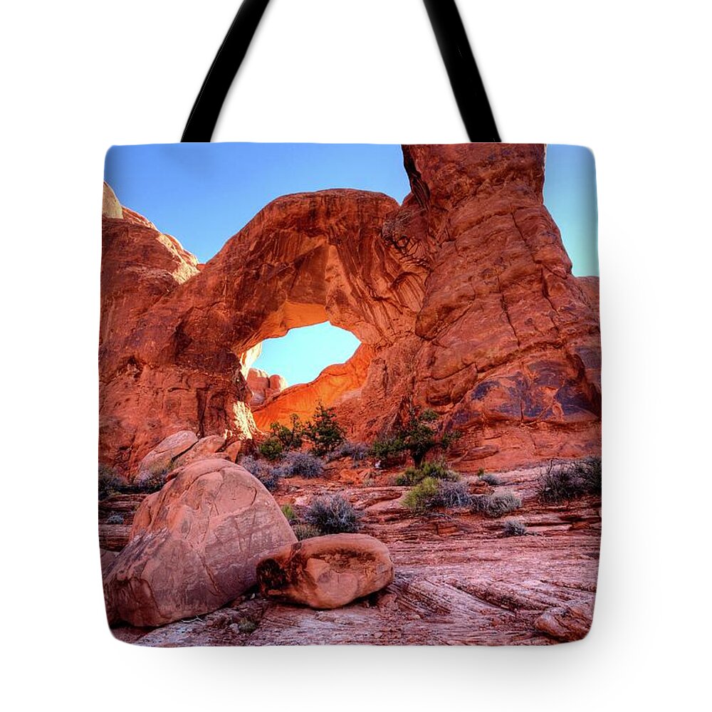 Arches National Park Tote Bag featuring the photograph Just One by Roxie Crouch