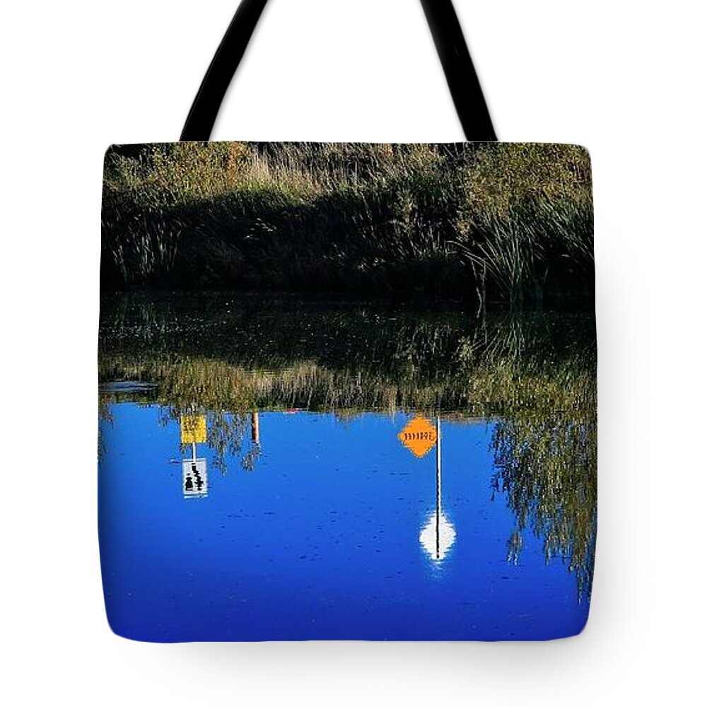Just Reflection On Last Year Tote Bag featuring the photograph Just Reflecting On Last Year by Jon Burch Photography