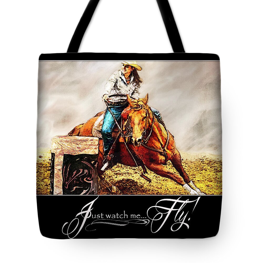 Animal Tote Bag featuring the digital art Just Watch Me Fly by Janice OConnor