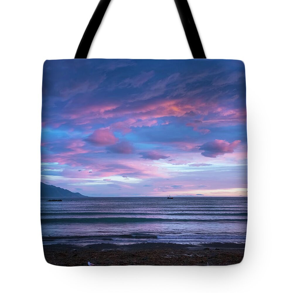 New Zealand Tote Bag featuring the photograph Kaikoura New Zealand Dawn by Joan Carroll
