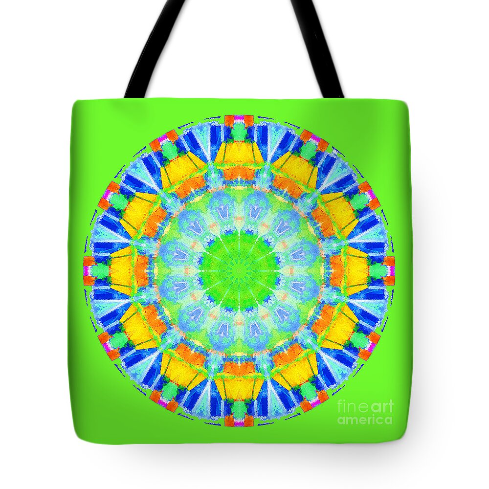 Kaleidos Tote Bag featuring the photograph Kaleidos - Passionfruit 6ef92c Green by Jack Torcello
