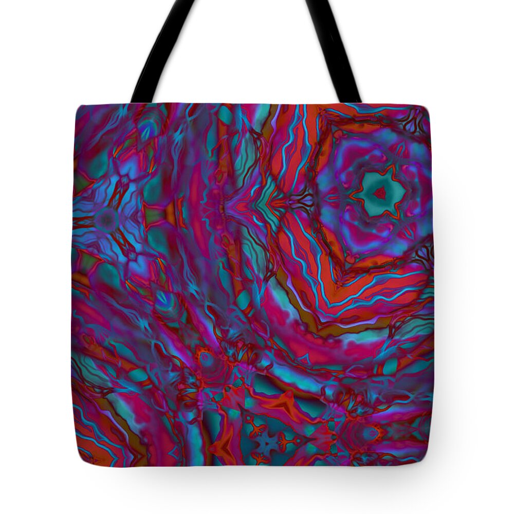 Abstract Tote Bag featuring the digital art Kaleidoscope by Mary Eichert