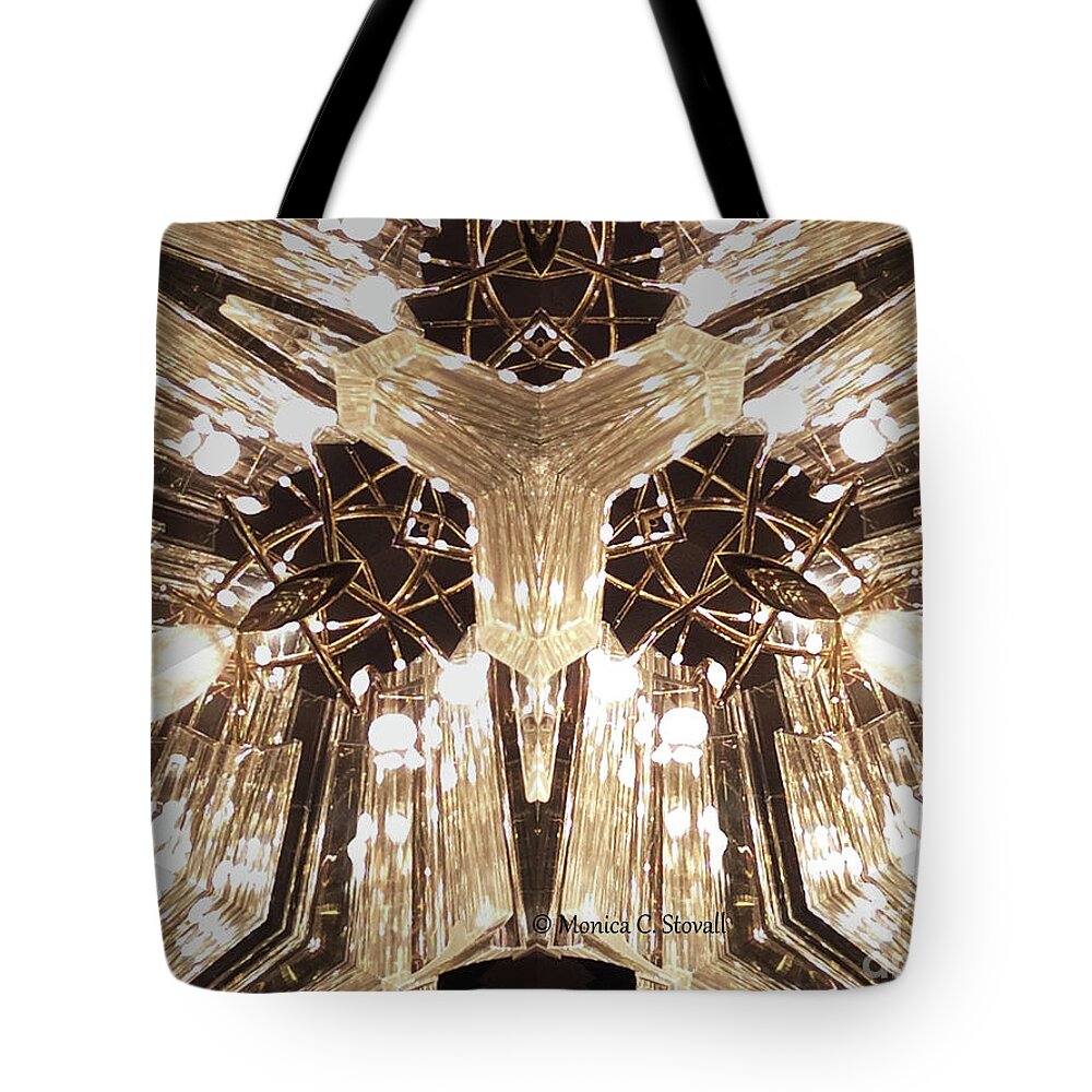 Kaleidoscope Design Tote Bag featuring the photograph Kaleidoscope Mirror Effect M12 by Monica C Stovall