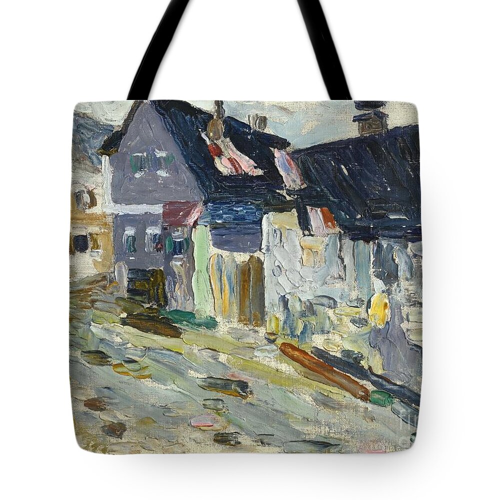 Wassily Kandinsky 1866-1944 Kallm�nz Tote Bag featuring the painting Kallmnz Regentag by MotionAge Designs