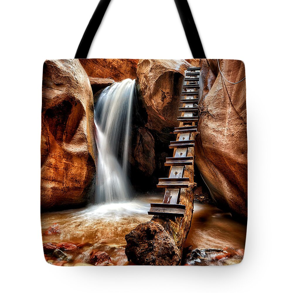 Kanarra Tote Bag featuring the photograph Kanarra Falls by David Soldano