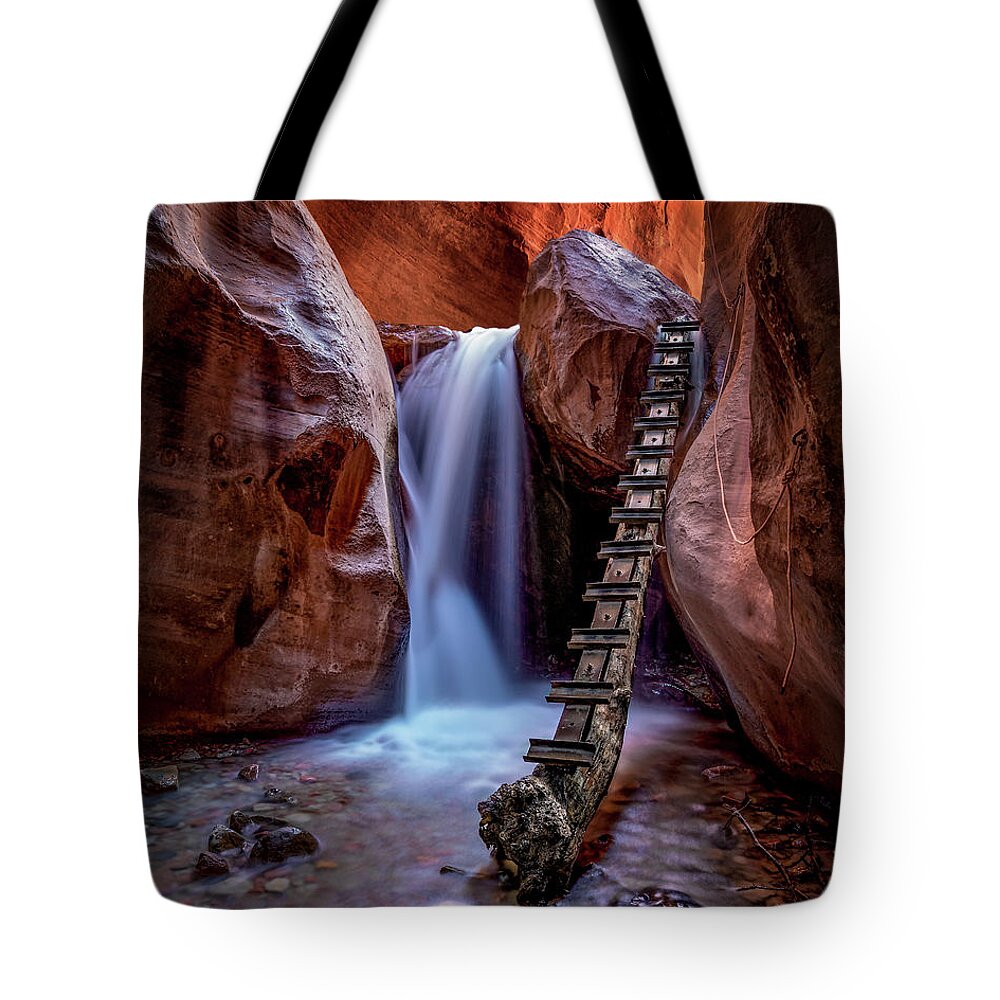Kanarraville Tote Bag featuring the photograph Kanarraville Falls by Michael Ash