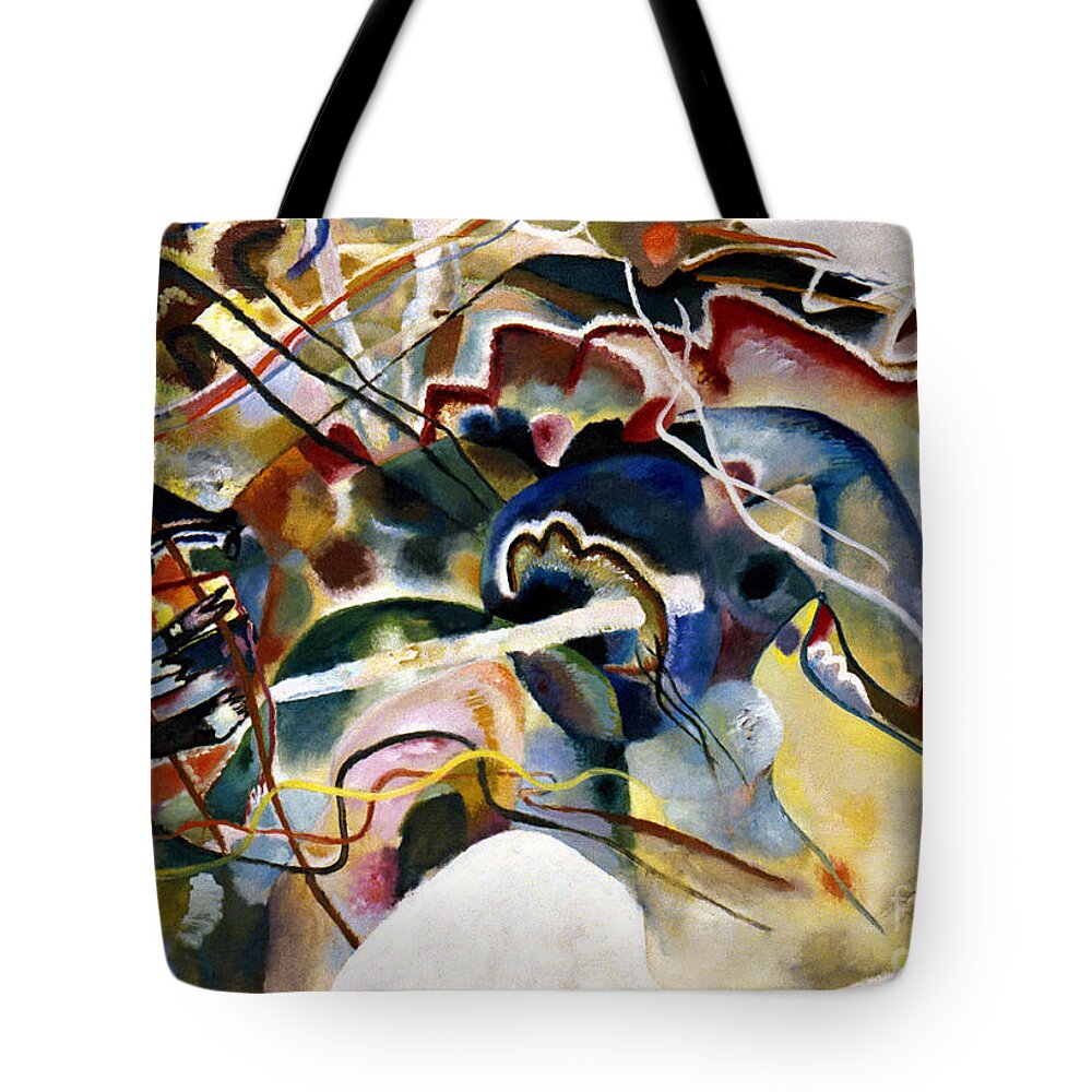 1913 Tote Bag featuring the photograph Kandinsky: White, 1913 by Granger