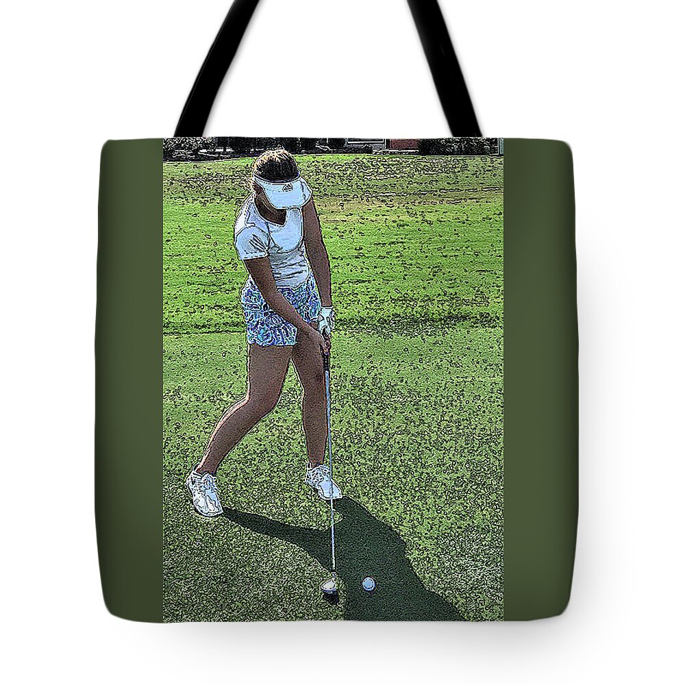 Golf Tote Bag featuring the photograph Katie by James Rentz