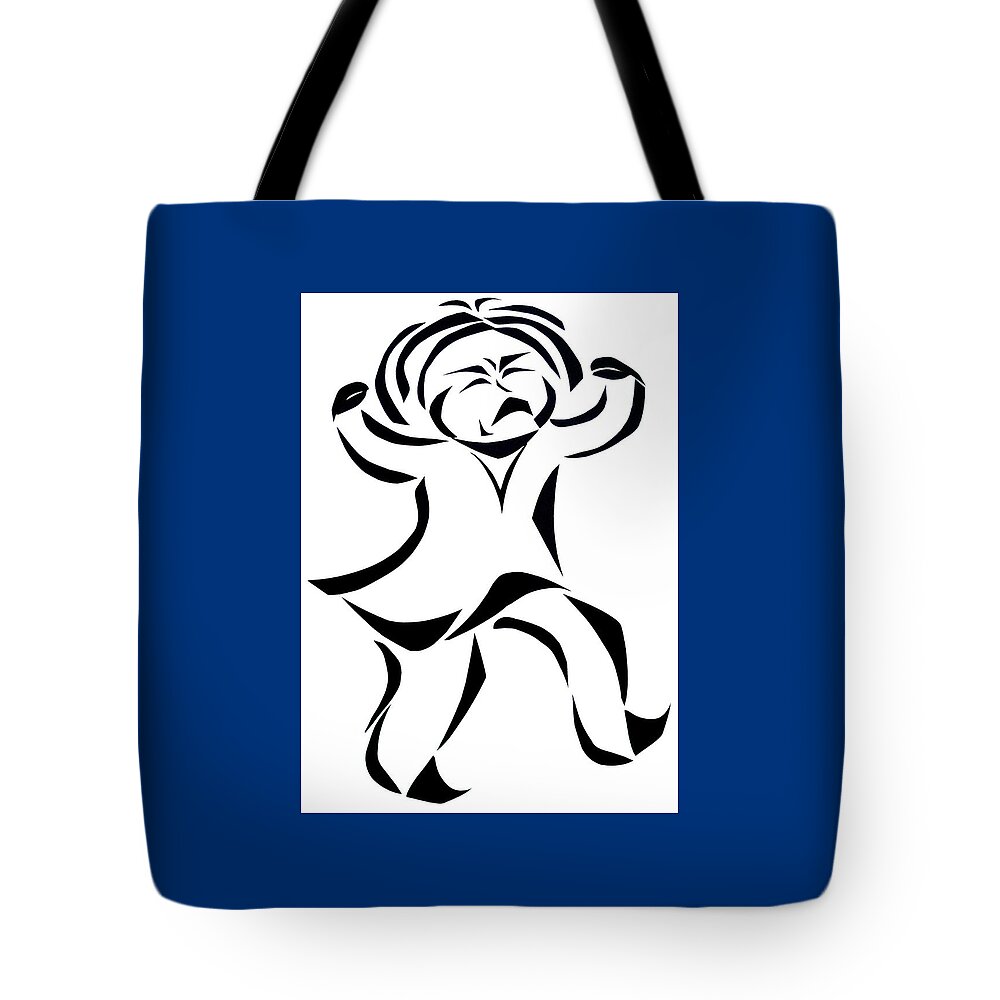 Katy Rose Tote Bag featuring the mixed media Katy Rose Says NO by Delin Colon