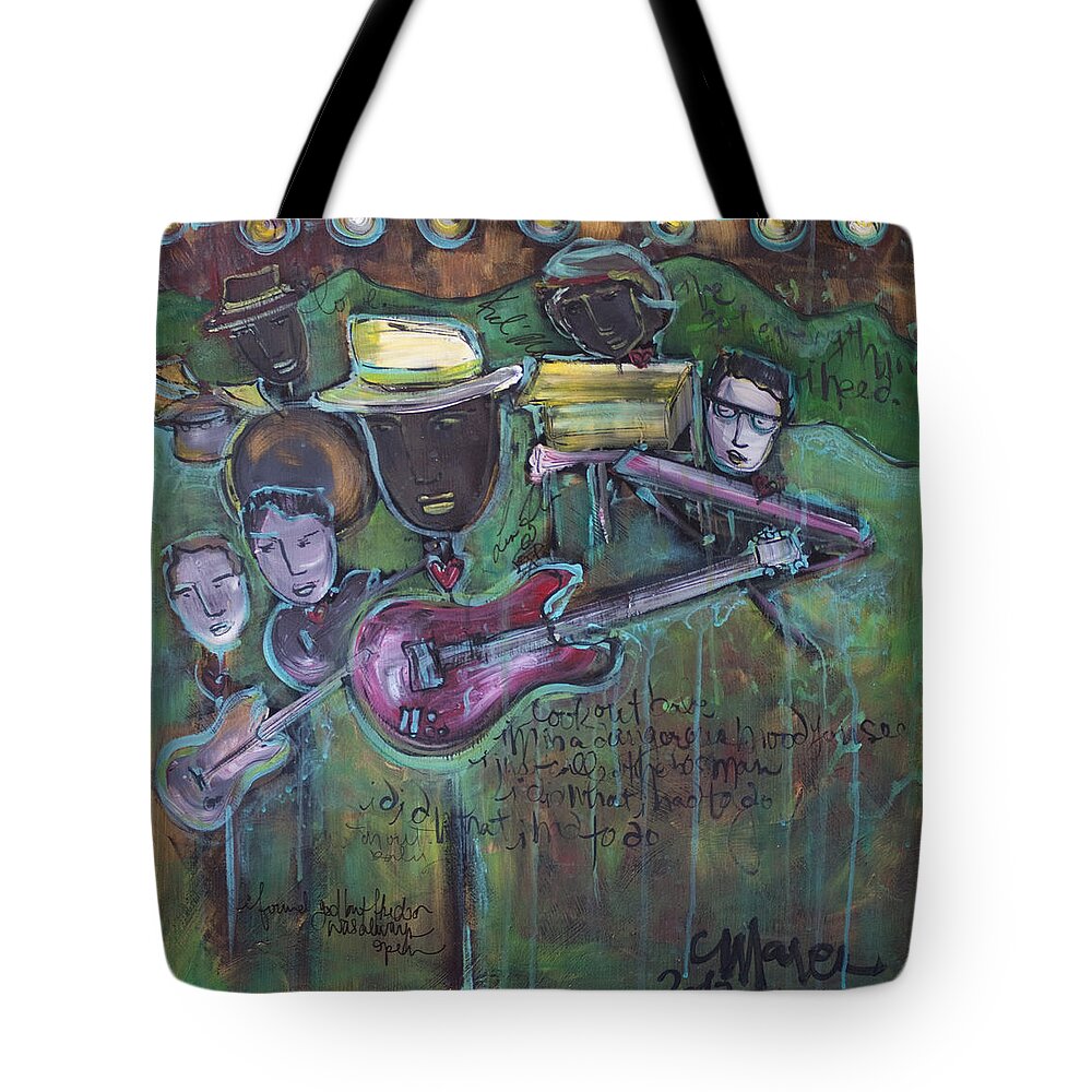 Keb' Mo' Tote Bag featuring the painting Keb' Mo' Live by Laurie Maves ART