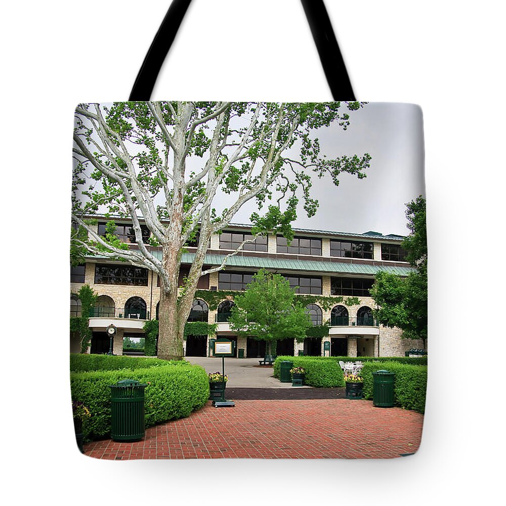 Horse Tote Bag featuring the photograph Keeneland Race Track in Lexington by Jill Lang
