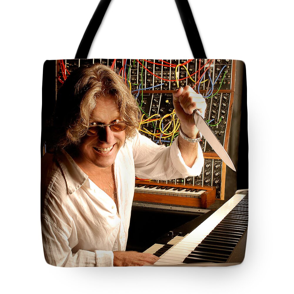 Keith Emerson Tote Bag featuring the photograph Keith Emerson by Gene Martin by David Smith