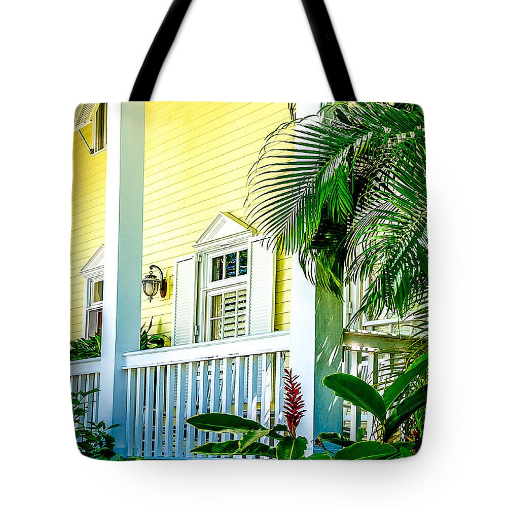 Home Tote Bag featuring the photograph Key West Homes 15 by Julie Palencia