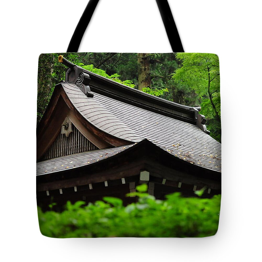 Kifune Tote Bag featuring the photograph Kifune Shrine by Stevyn Llewellyn