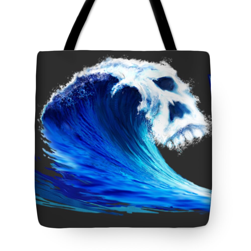 Killer Tote Bag featuring the painting Killer Waves by Robert Corsetti