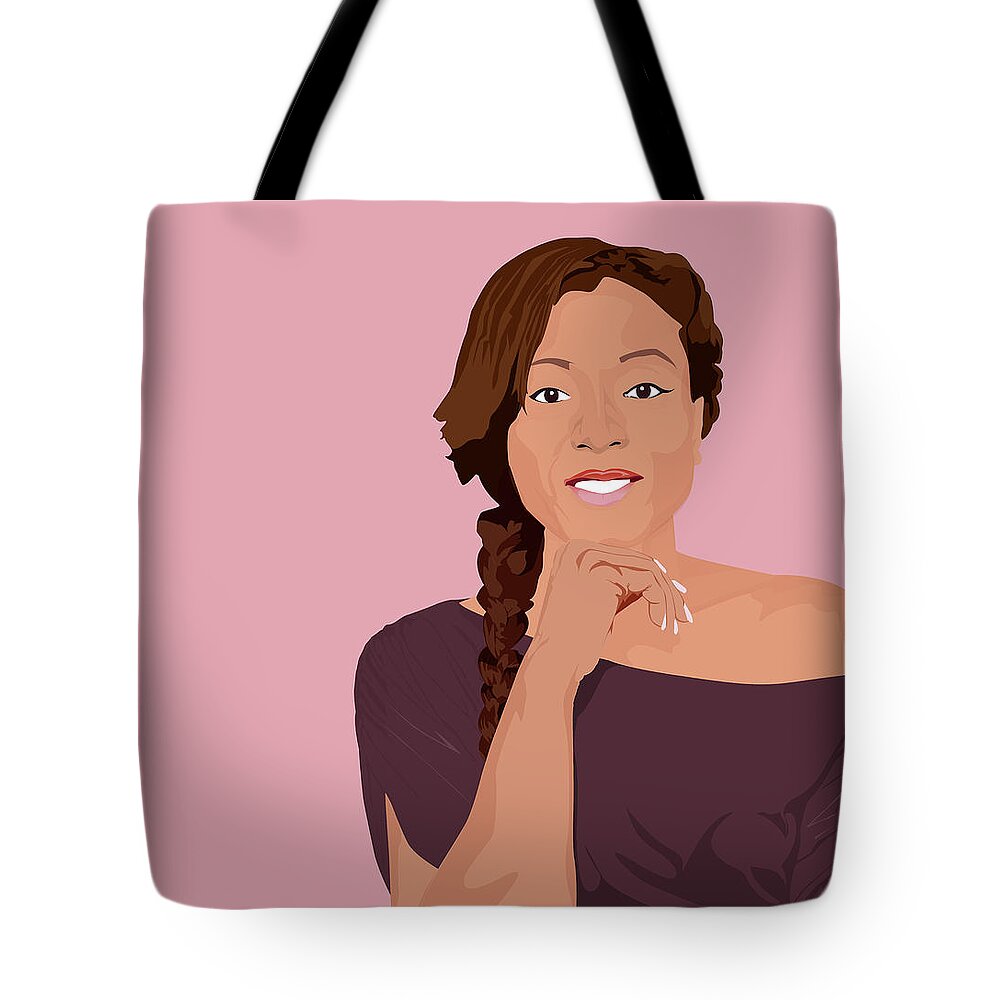 Mauve Tote Bag featuring the digital art Kimmi J by Scheme Of Things Graphics