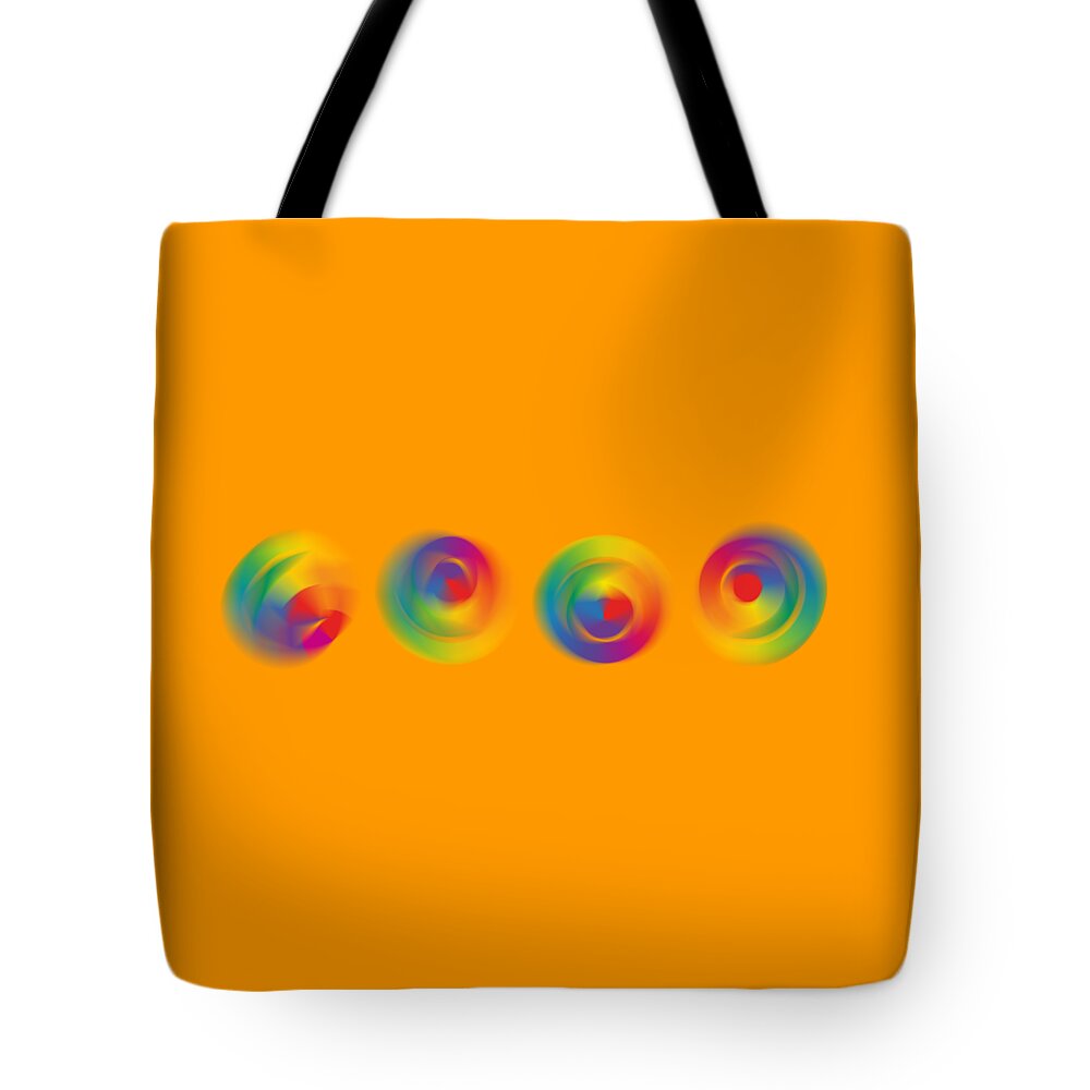 Colour Tote Bag featuring the photograph Kinetic Colour Wheels by Mal Bray