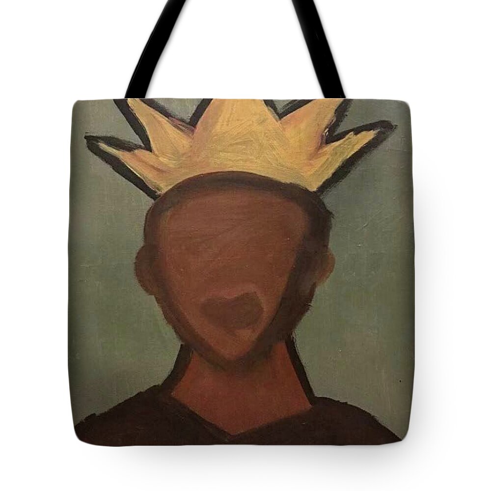 Melanin Tote Bag featuring the painting King by Key Artistry