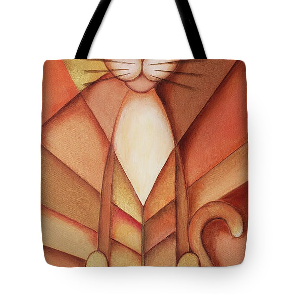 Paint Tote Bag featuring the painting King of the Cats by Jutta Maria Pusl