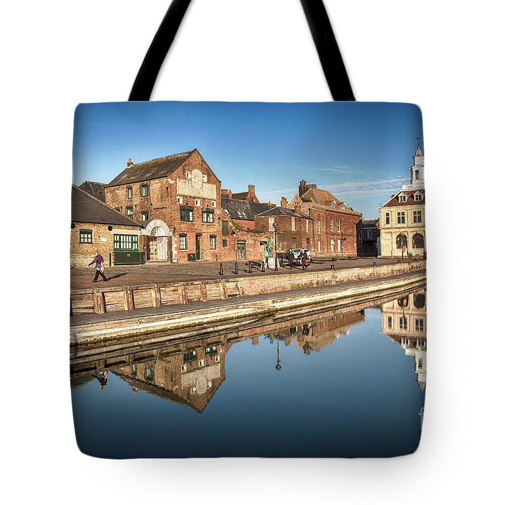Kings Lynn Tote Bag featuring the photograph Kings Lynn Purfleet Quay in Norfolk by Simon Bratt