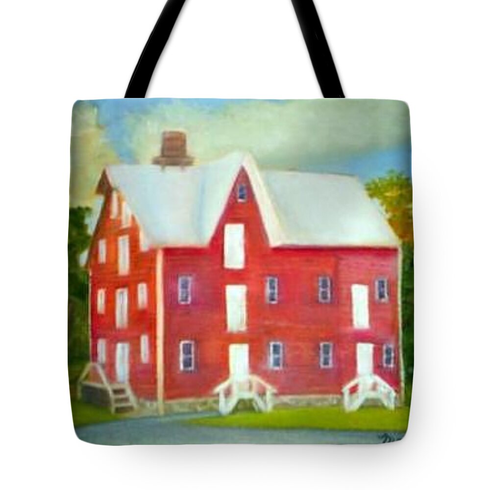 Kirby Mill Tote Bag featuring the painting Kirby's Mil by Sheila Mashaw