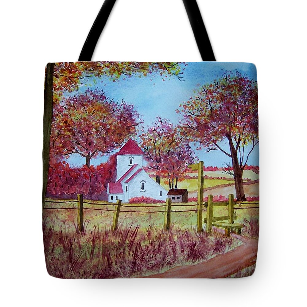 Landscape Tote Bag featuring the painting Kirkwood In Autumn by B Kathleen Fannin