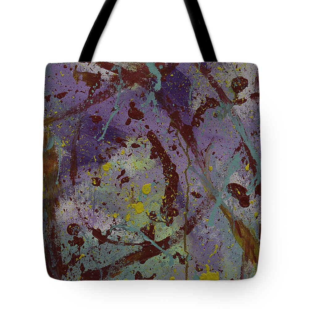 Abstract Tote Bag featuring the painting Kiwi Fruit Cutie by Julius Hannah