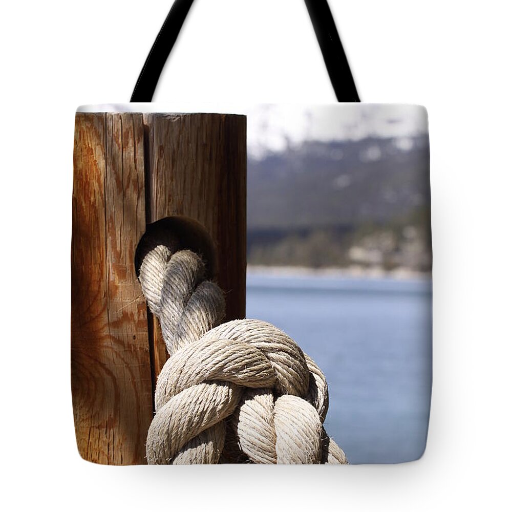 Knot Tote Bag featuring the photograph Knot in Tahoe by Jeff Floyd CA