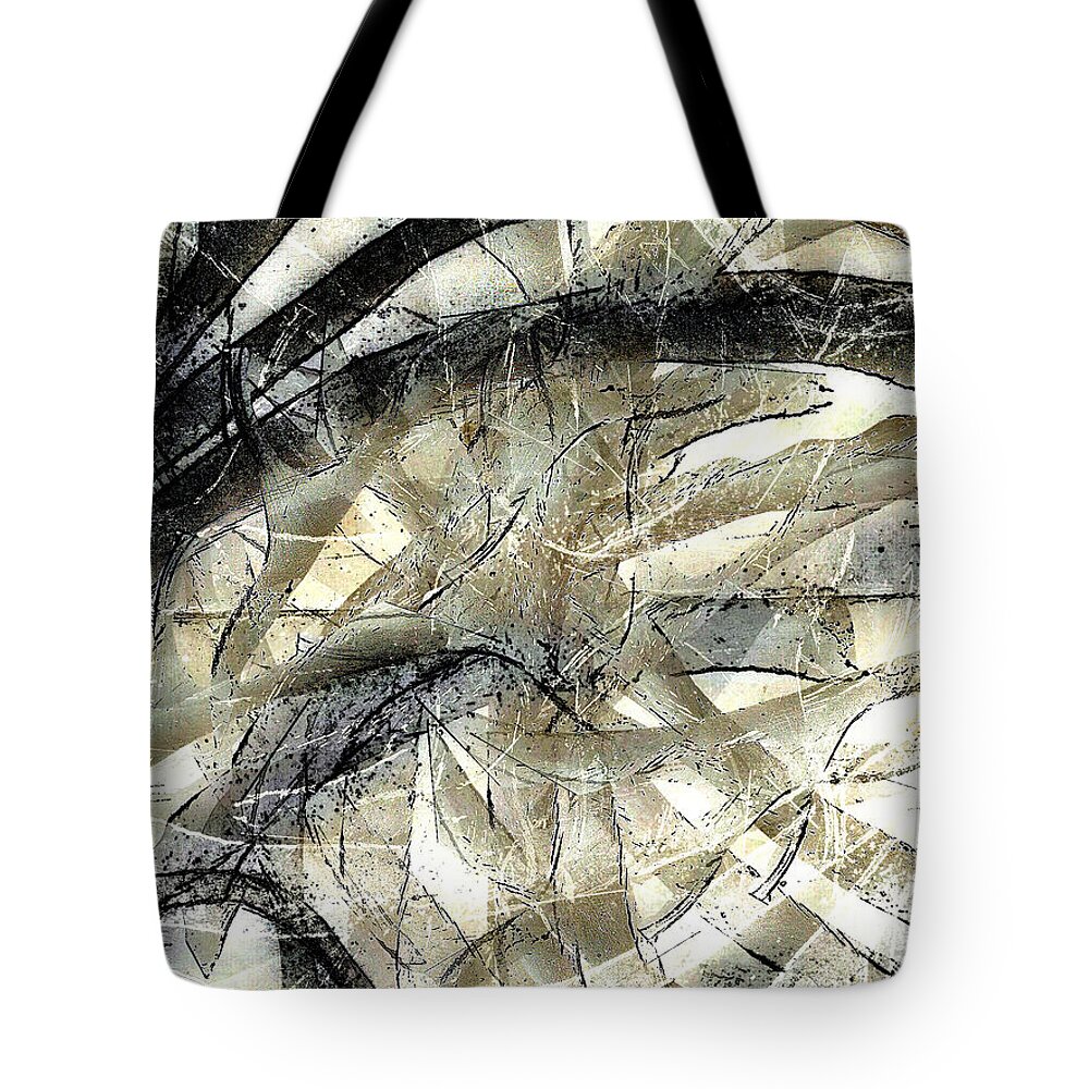 Green Tote Bag featuring the painting Knotty by Vicki Ferrari