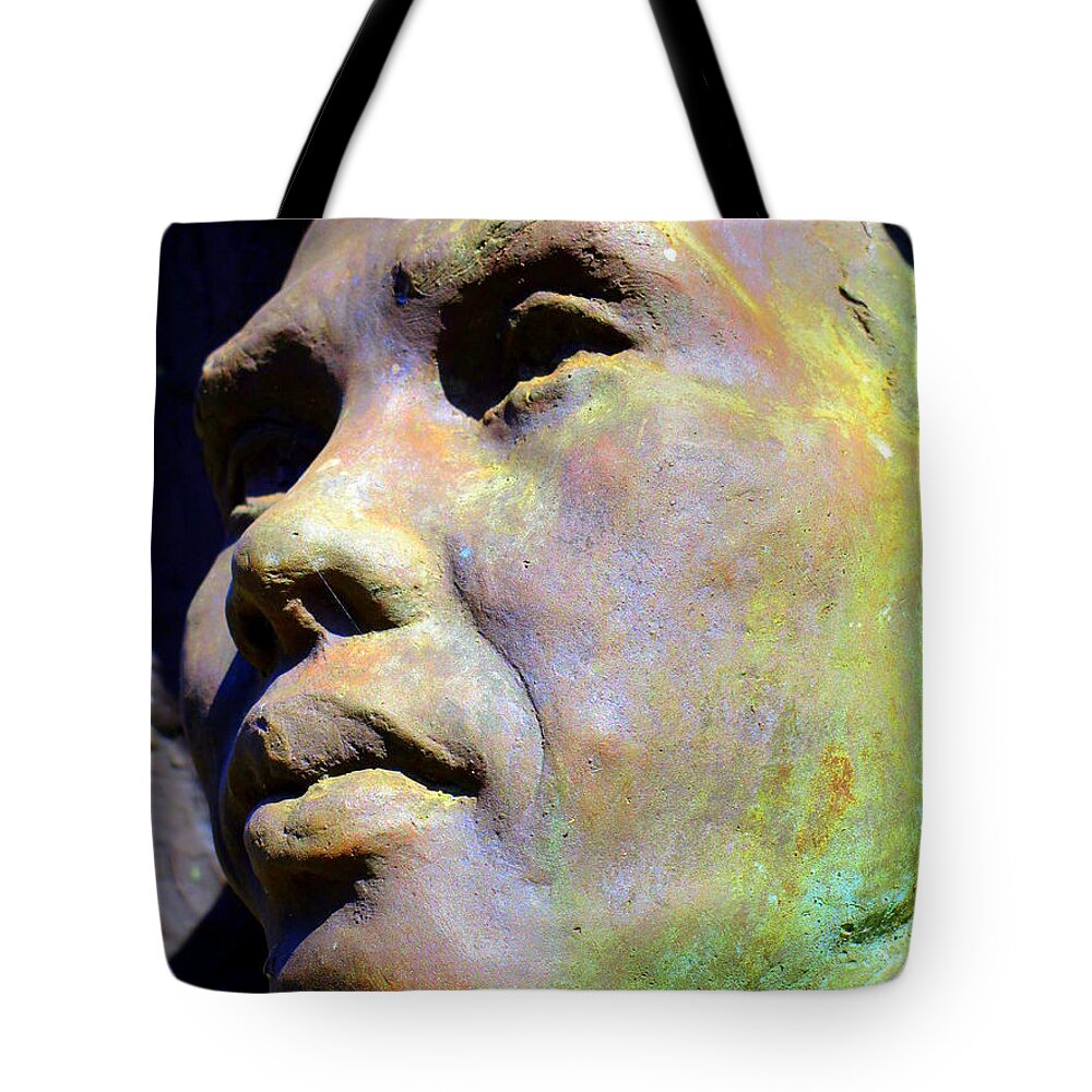 Bronze Tote Bag featuring the photograph Koloa Sugar Industry Monument 18 by Randall Weidner
