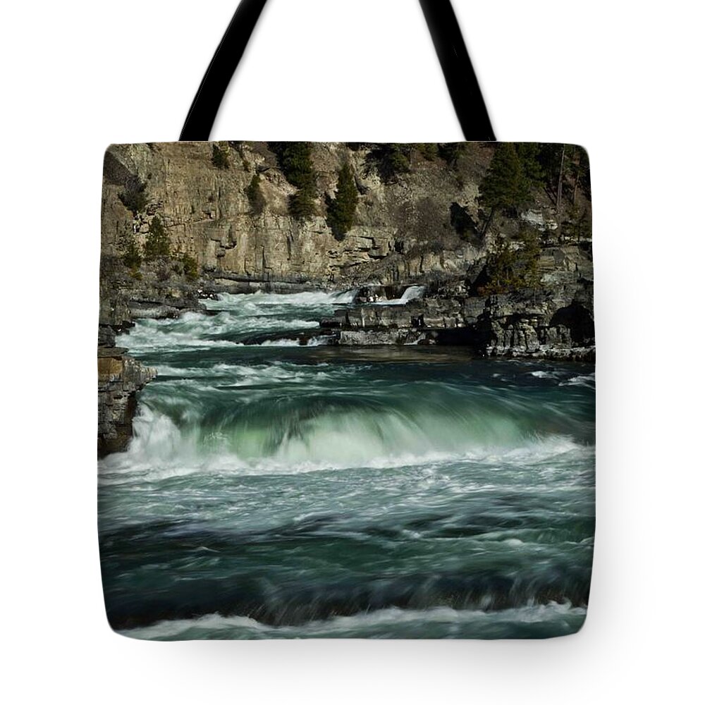 Mountain Tote Bag featuring the photograph Kootenai Falls, Montana 2 by Jedediah Hohf