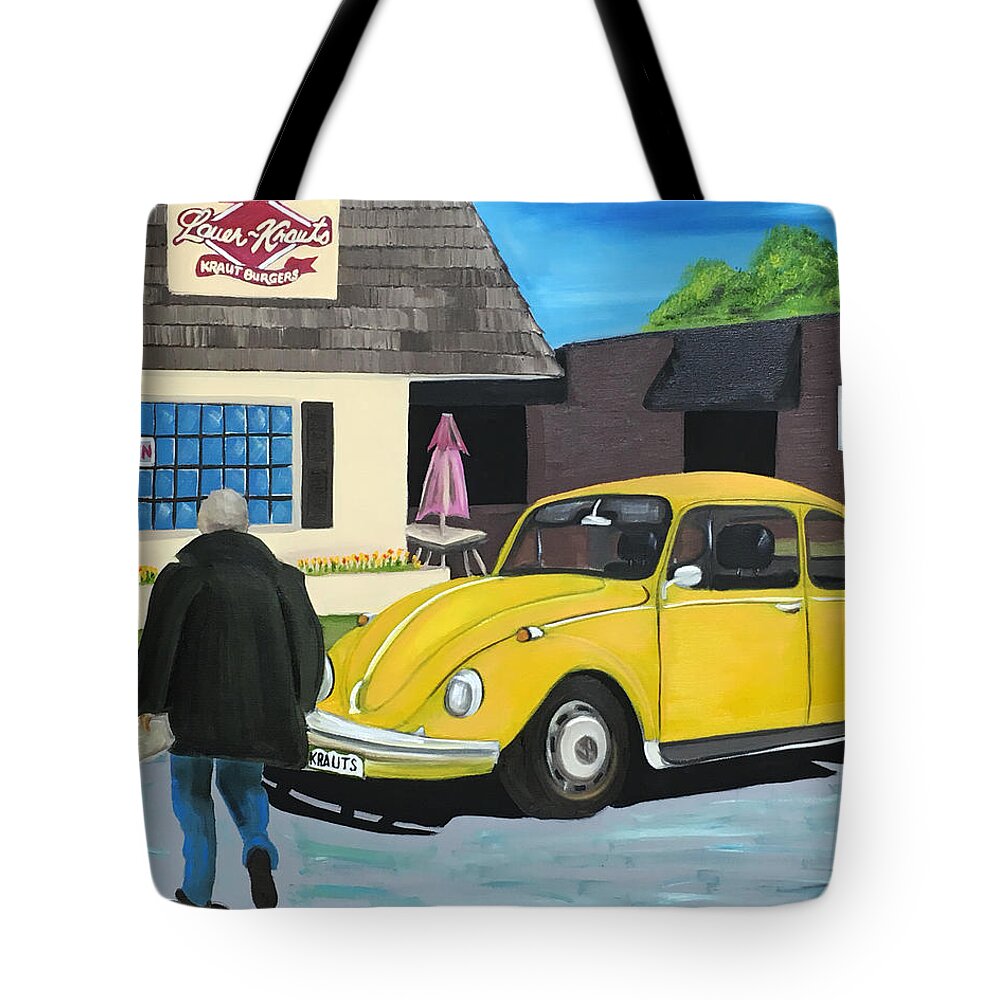 #glorso Tote Bag featuring the painting Kraut Burgers by Dean Glorso