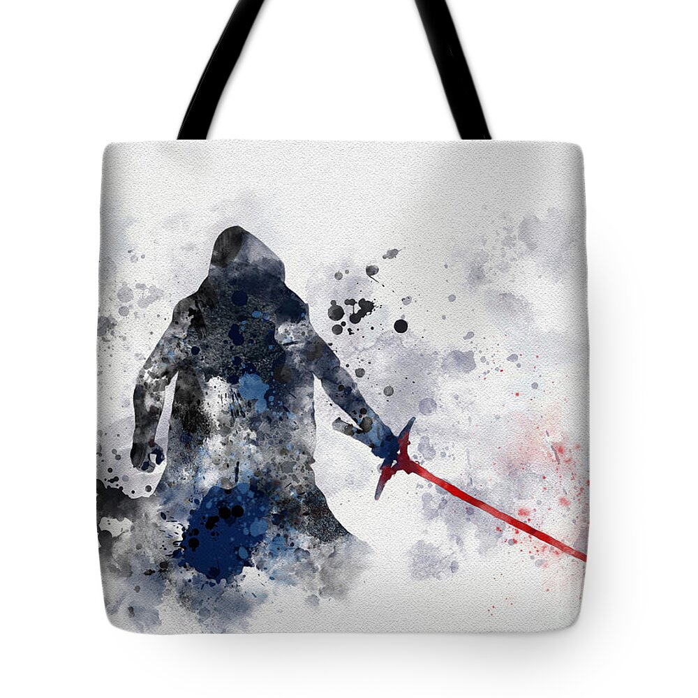 Star Wars Tote Bag featuring the mixed media Kylo Ren by My Inspiration